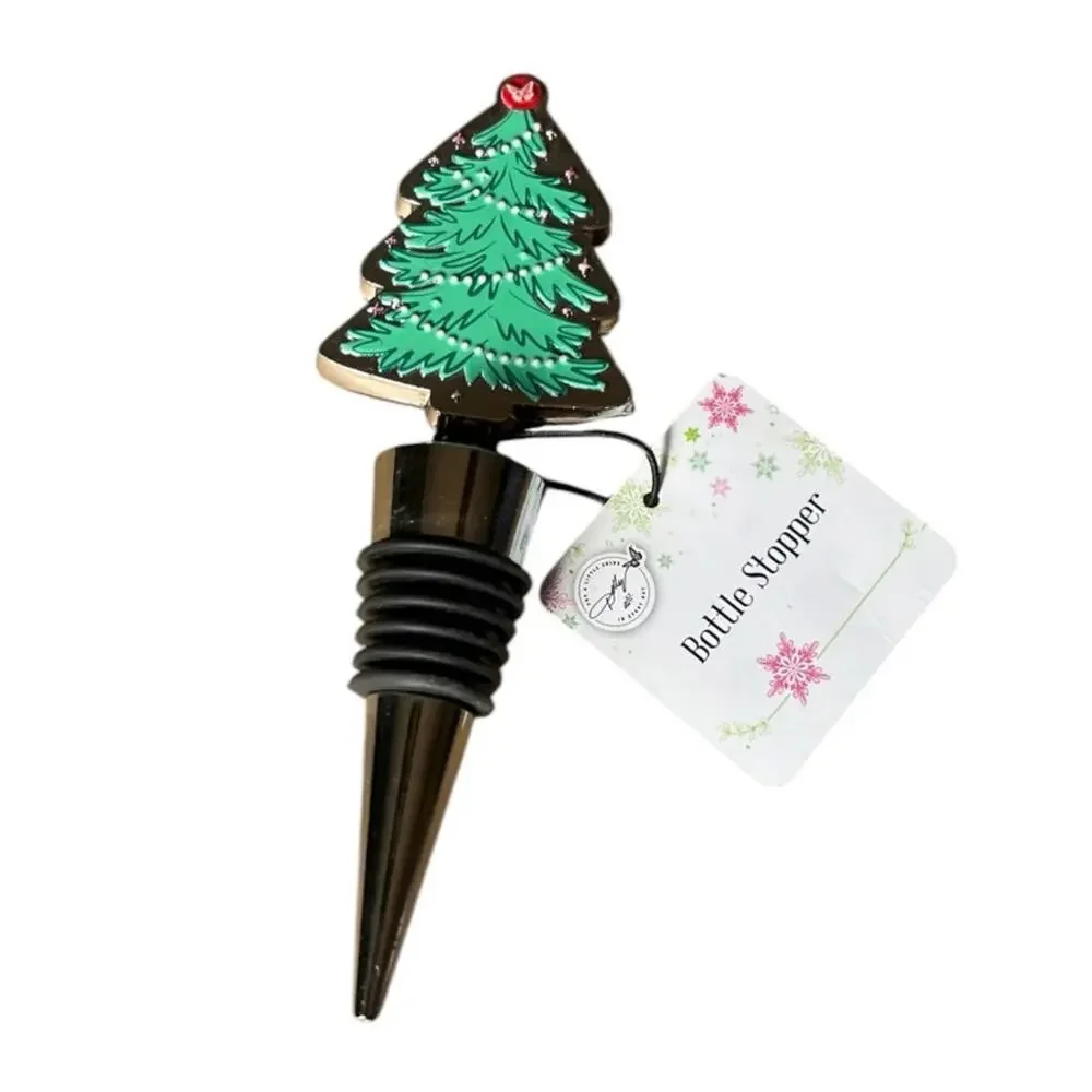 Dolly Parton Festive Holiday Party Bar Set of Two Gift Wine Bottle Stoppers